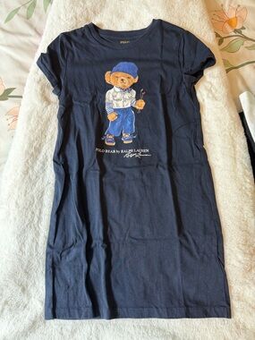 Polo by Ralph Lauren Navy Polo Bear Cotton Tee Dress
